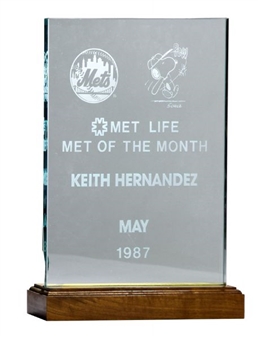 Keith Hernandez 1987 MetLife Met of the Month Award (Hernandez LOA)